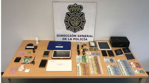 Parte del material del que se incaut� la Polic�a Nacional