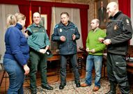 La Polic�a Local, la Guardia Civil, Protecci�n Civil y los ediles.