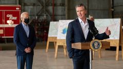 Biden viaj� el lunes a California para apoyar al gobernador dem�crata Gavin Newsom.