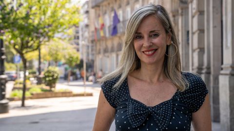 La portavoz de Sumar en el Congreso, Ver�nica Barbero, en Vigo.