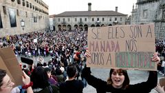 Las im�genes de las concentraciones en Galicia contra La Manada