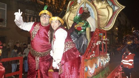 La carroza de Melchor, a su paso por la carretera de Castilla.