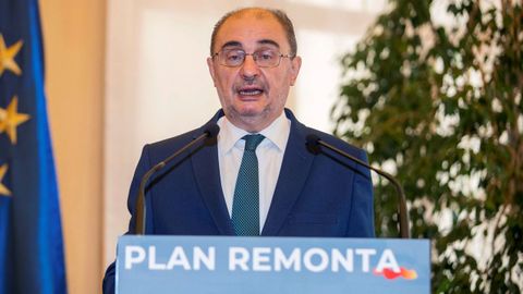 El presidente de Arag�n, Javier Lamb�n