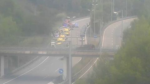 Imagen facilitada por los bomberos del lugar donde se produjo el siniestro