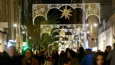 Calle Benito Corbal, la zona comercial de Pontevedra