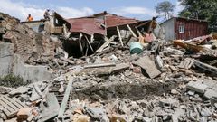 Da�os en una granja porcina de Cotales (Pi�or, Ourense) despu�s de sufrir un derrumbe parcial