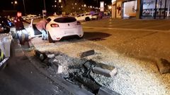 Uno de los participantes acab� accident�ndose en una rotonda del pol�gono