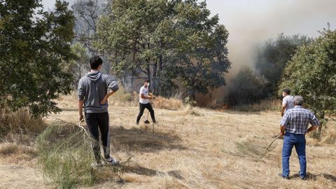 Zonas afectadas por el fuego en la comarca de Monterrei
