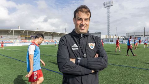 Sim�n Lamas, en un entrenamiento del Berganti�os.