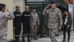 El rey Felipe VI, durante su visita a la Base Militar Jaime I de Btera, en Valencia.