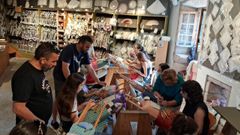 Taller de palillo con la asociaci�n local As Nemanqui�as
