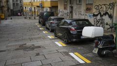 Una zona de  aparcamiento expr�s  en Ourense.
