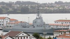 La �Almirante Juan de Borb�n�, en el Arsenal Militar de Ferrol