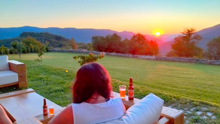 Vistas del atardecer desde el Hotel Piornedo, lugar donde se celebrar el evento