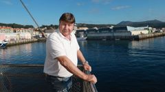 O patr�n maior de Ribeira, Jos� Antonio P�rez Sieira, no porto