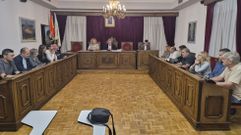 La declaraci&oacute;n institucional se firm&oacute; tras el pleno de ayer (en la imagen).