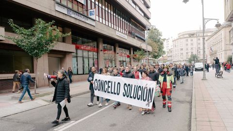 Huelga en Ourense: manifestacin.