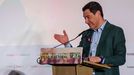 El presidente del PP-A y candidato a la reelecci�n como presidente de la Junta, Juanma Moreno, interviene en C�diz en el ciclo electoral organizado por Europa Press Andaluc�a con motivo de los comicios auton�micos del pr�ximo 17 de mayo.