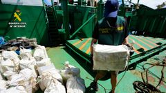 Una peque�a parte de los 30.000 kilos requisados en el Arconian. 
