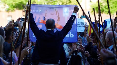  El entonces alcalde de Premi� de Mar y presidente de la Asociaci�n Catalana de Municipios, Miquel Buch, a su llegada a los juzgados de Matar� donde declar� el 26 de septiembre del 2017 ante el fiscal en calidad de investigado por desobediencia al colaborar con el referendo. 