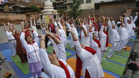 D�a Internacional del Yoga en Kathmand�.