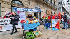 Inspectores de Pesca se movilizaron el pasado 5 de marzo frente a la Agencia Europea de Control de la Pesca (EFCA, por sus siglas en ingls)