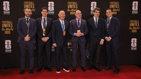 Rafael Louzán y Luis de la Fuente encabezaron la expedición española en el sorteo celebrado en Washington