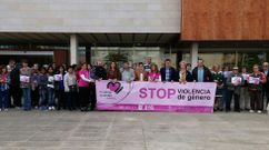 Concentraci�n de Bumei ante la casa consistorial de Burela. 