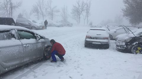 Para llegar a O Cebreiro es necesario el uso de cadenas.