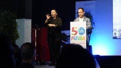 Acto de conmemoraci�n, conducido por�Juan Manuel Montilla �El Langui�,�de los 50 a�os de la Fundaci�n Laboral de Personas con Discapacidad Santa B�rbara