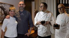 Ana Se�ar�s y Quique V�zquez, del restaurante Terreo, y Pablo Chic�n y Sergio Musso, del Eclectic