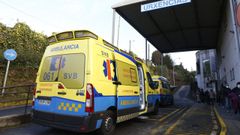 Entrada del servicio de urgencias del hospital Montecelo, en Pontevedra