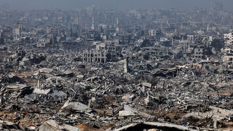 Shujaiya, un suburbio de Gaza completamente en ruinas.