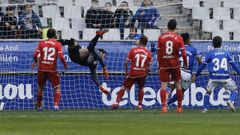 Gol Barcenas Jimmy Real Oviedo Deportivo Carlos Tartiere.B�rcenas anota el 1-0 frente al Deportivo