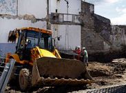 Ayer se hormigonaba la zona afectada y cuando el firme est� listo, se apuntalar� la vivienda. 