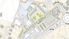 Plano del proyecto para San Cidre, en Bergondo.