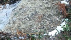 El agua del riachuelo present� un color parduzco durante gran parte de la pasada semana.