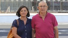 Juan Manuel Fidalgo, con su hija Bego�a
