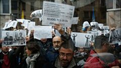 Protesta en los juzgados de A Coru�a