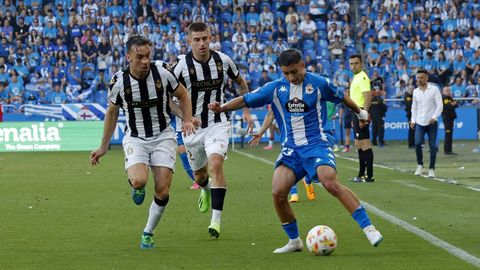 Lance del encuentro de la temporada pasada entre el Deportivo y el Castelln