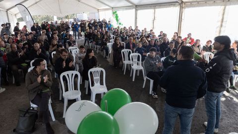 Vista de los asistentes a la jornada t�cnica celebrada ayer en Ganader�a Pastora (Mux�a)