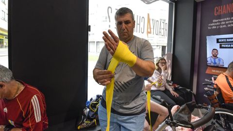 Usuarios de Amizade en la clases de fitboxing de los martes