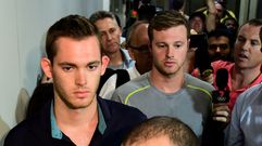 Los nadadores Gunnar Bentz y Jack Conger