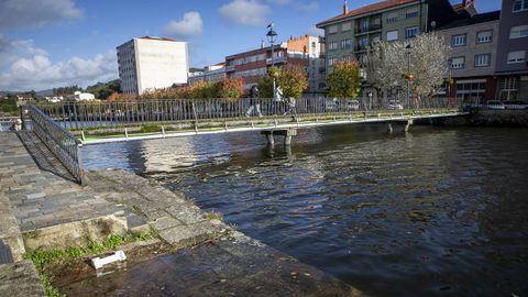 El agua estuvo a punto de llegar a cruzar algn puente de Noia