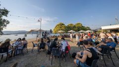 El chiringuito de la ETEa en Vigo contaba con una programaci�n de m�sica en directo como reclamo.