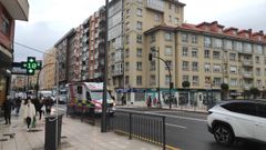La calle General Elorza en Oviedo, lugar del atropello.