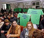 Asamblea de ayer en el edificio sindical de Pontevedra, donde se inform� a los trabajadores.
