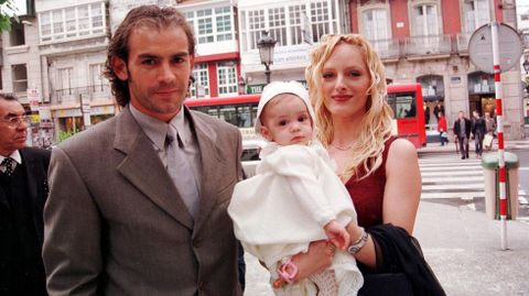 El bautizo de su hija en A Coru�a.