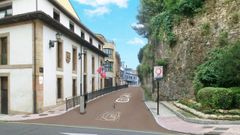 Proyecto de Podemos de incluir un carril bici hasta el monte Naranco en�calles de Oviedo.