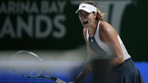Garbi�e Muguruza cae en semifinales de Singapur ante Radwanska